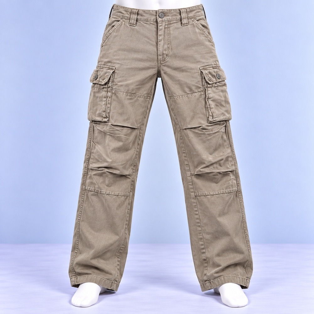 Mossimo Supply Co Cargo Pants Mens 34x32 Green Straight Leg Utility 3344